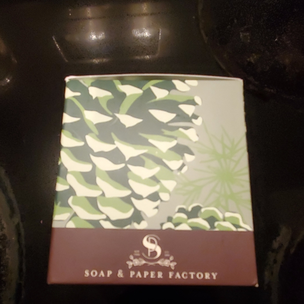 Pine scented candle